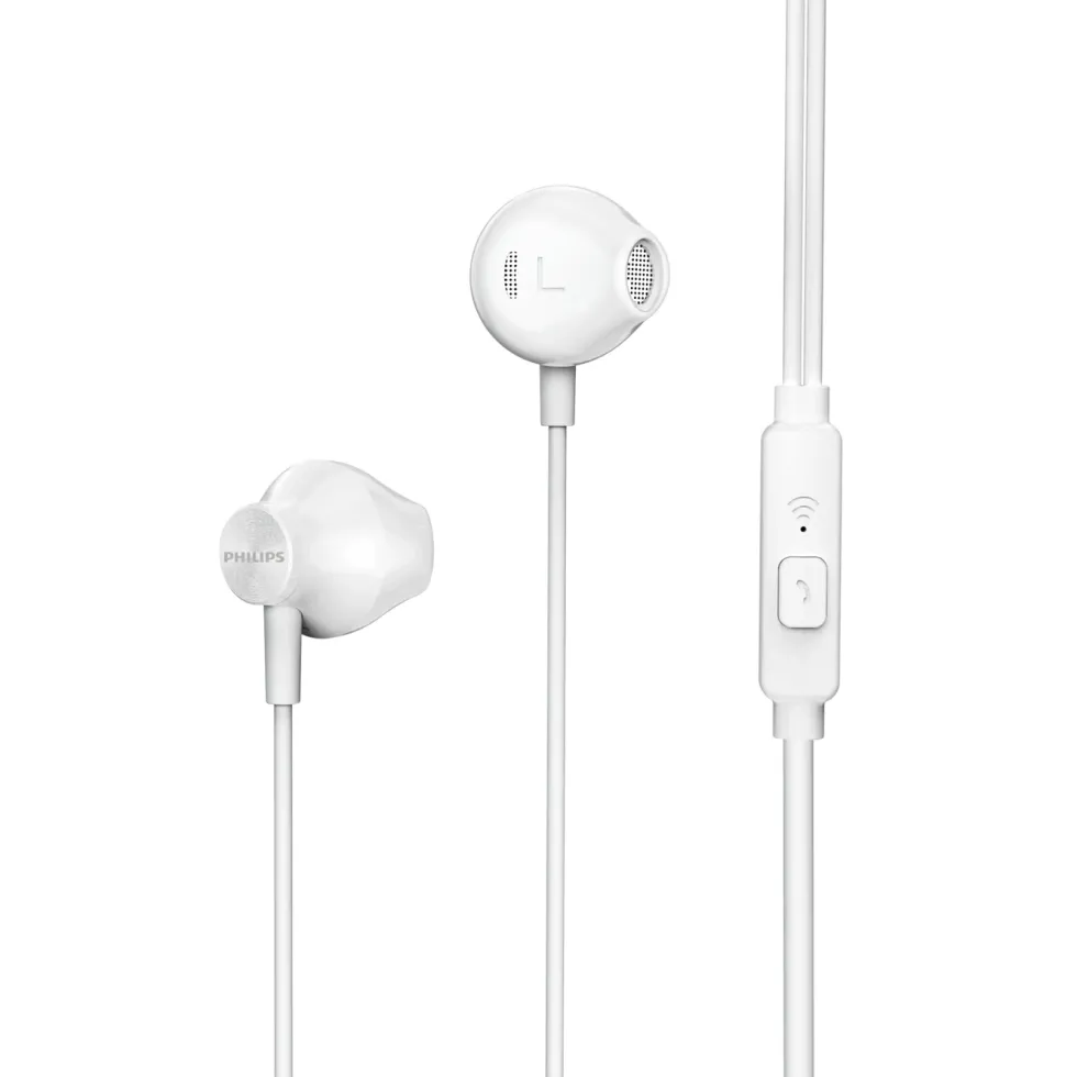 Philips TAUE101 in-ear-hodetelefoner med mikrofon Hvit