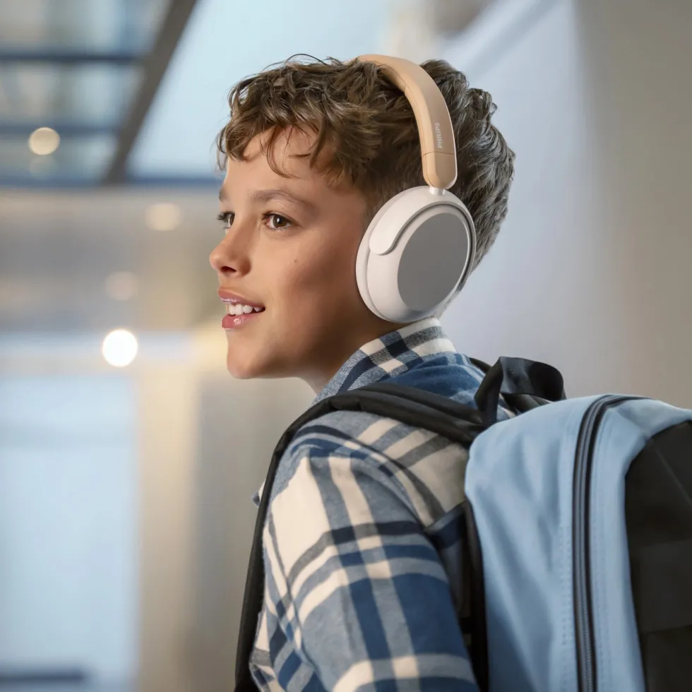 Philips Trådløse over-ear-hodetelefoner for barn med støydemping Beige