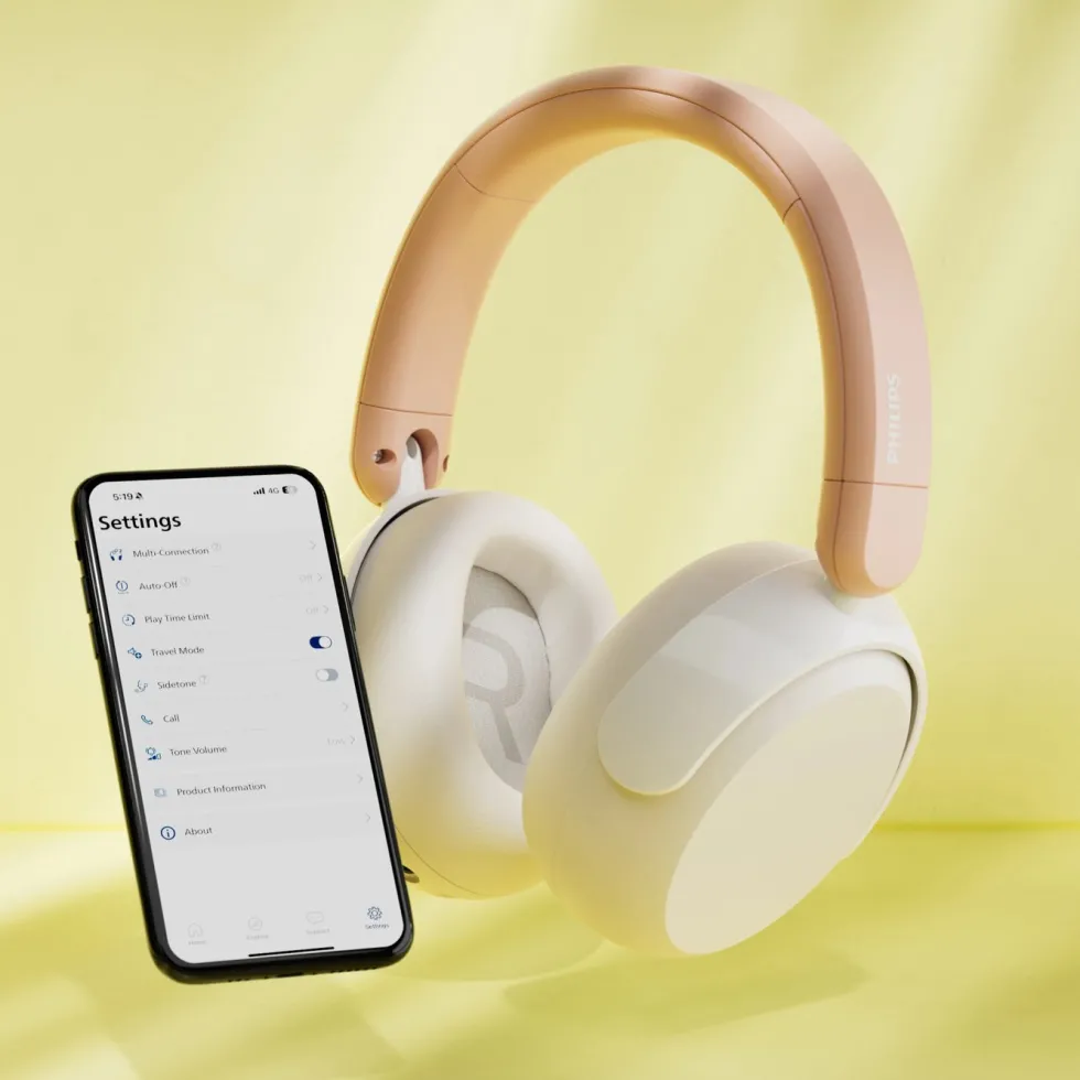 Philips Trådløse over-ear-hodetelefoner for barn med støydemping Beige
