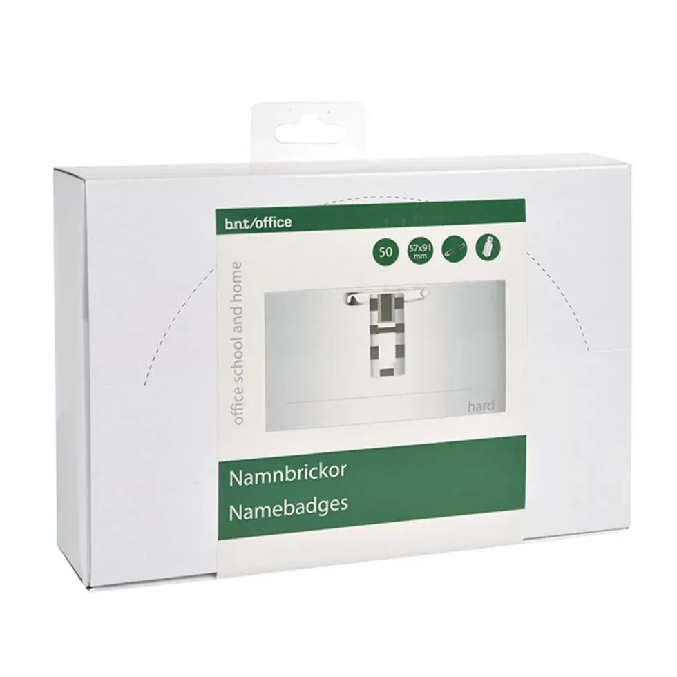 Plastlomme for navneskilt 50-pk.