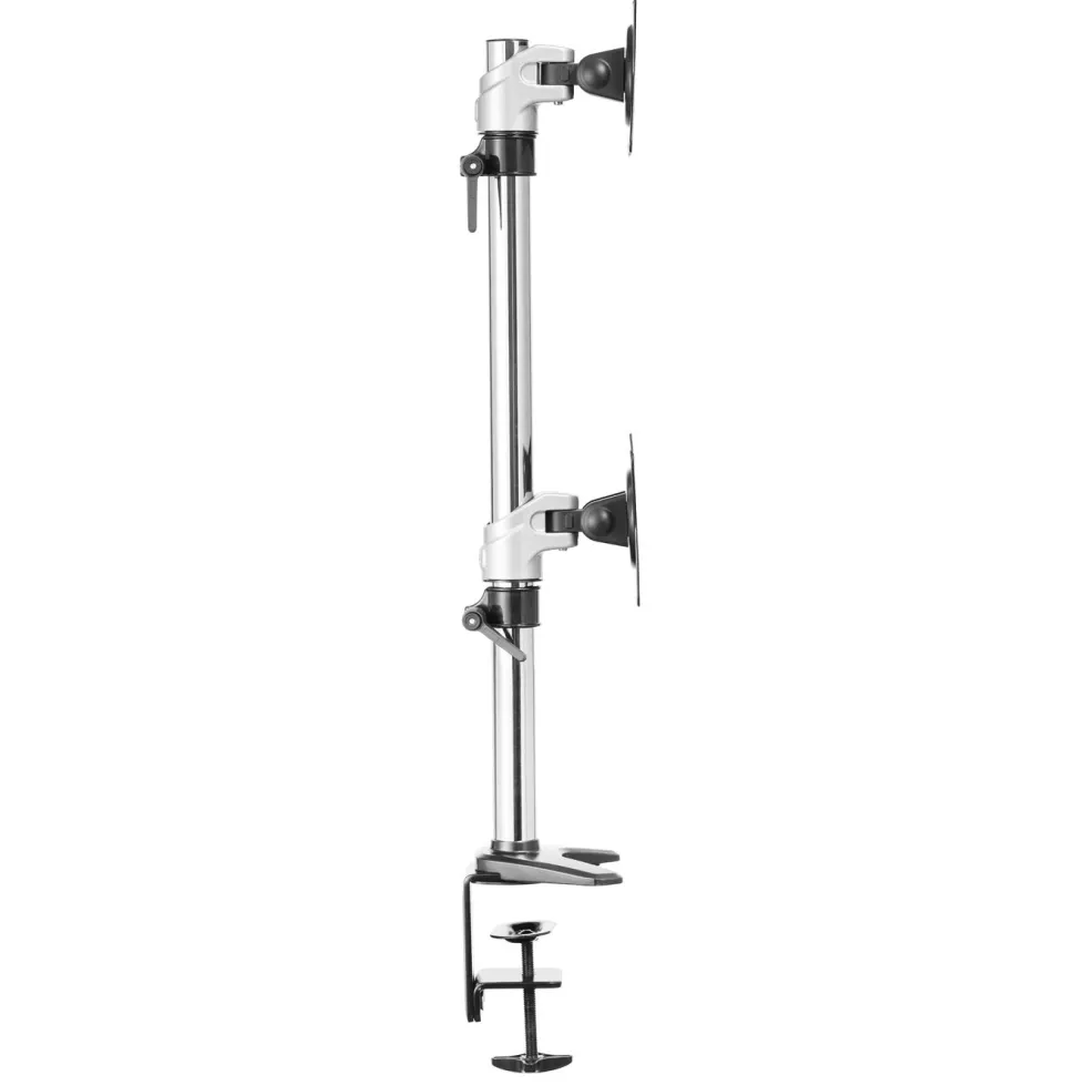 Plexgear Bordsfeste med 2 armer for skjermer på 15-27"