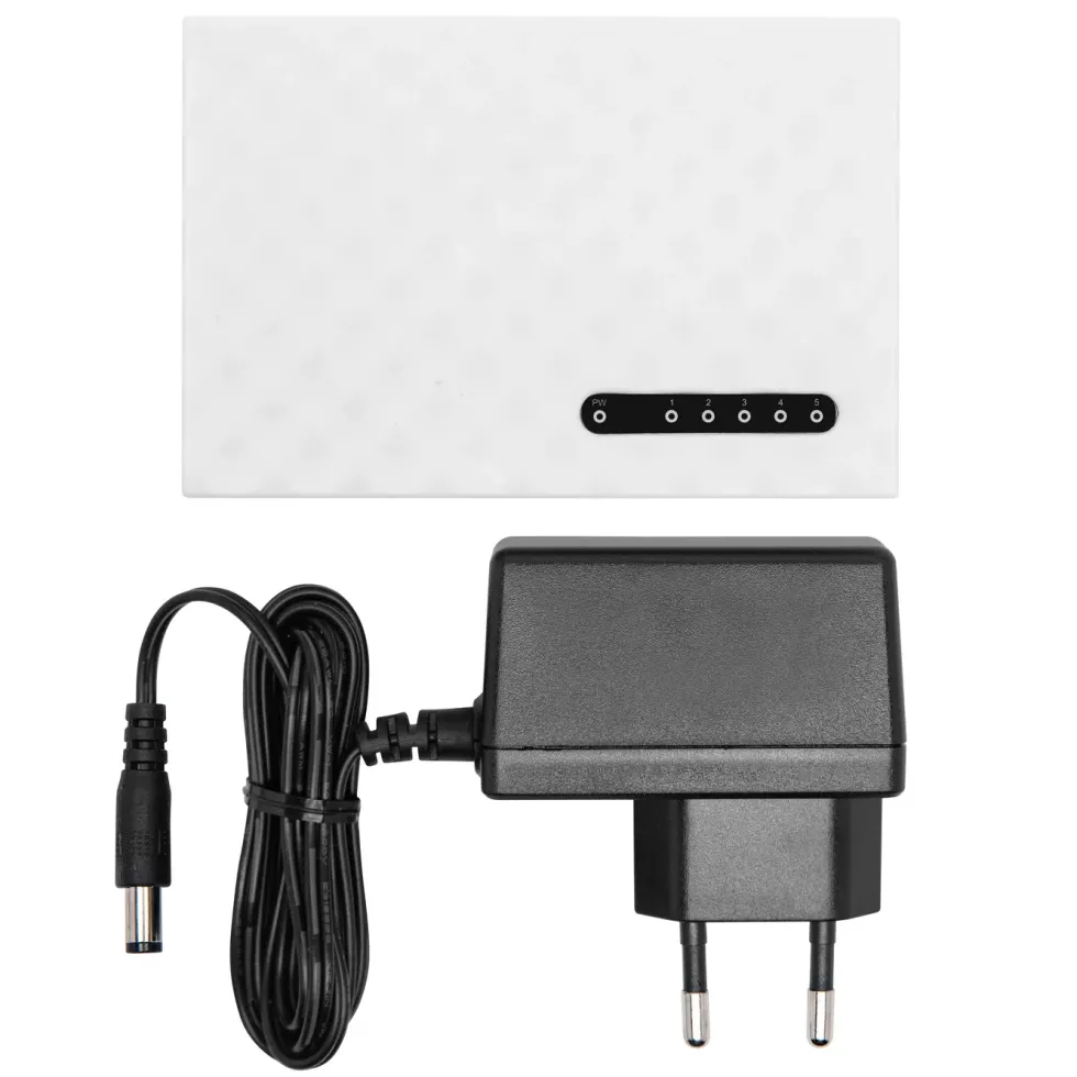 Plexgear Gigabitswitch CA103 med 5 porter (Gen. 2)