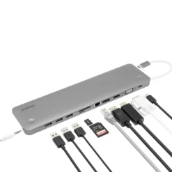 Plexgear Multiadapter for USB-C med 11 tilkoblinger