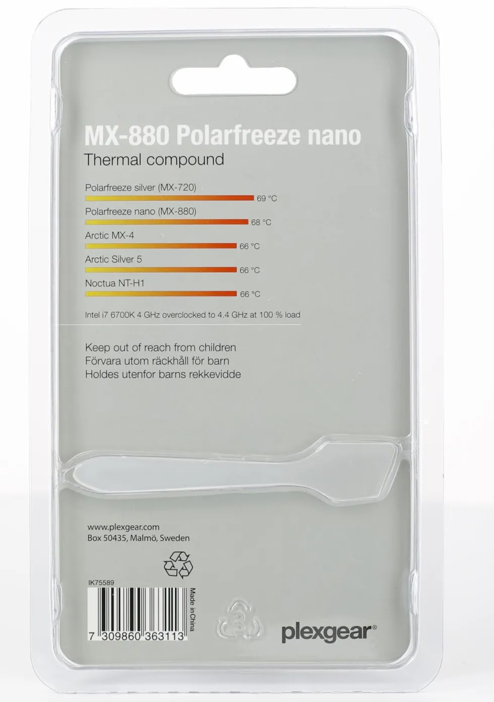 Plexgear MX-880 Polarfreeze Nano Kjølepasta 4 g