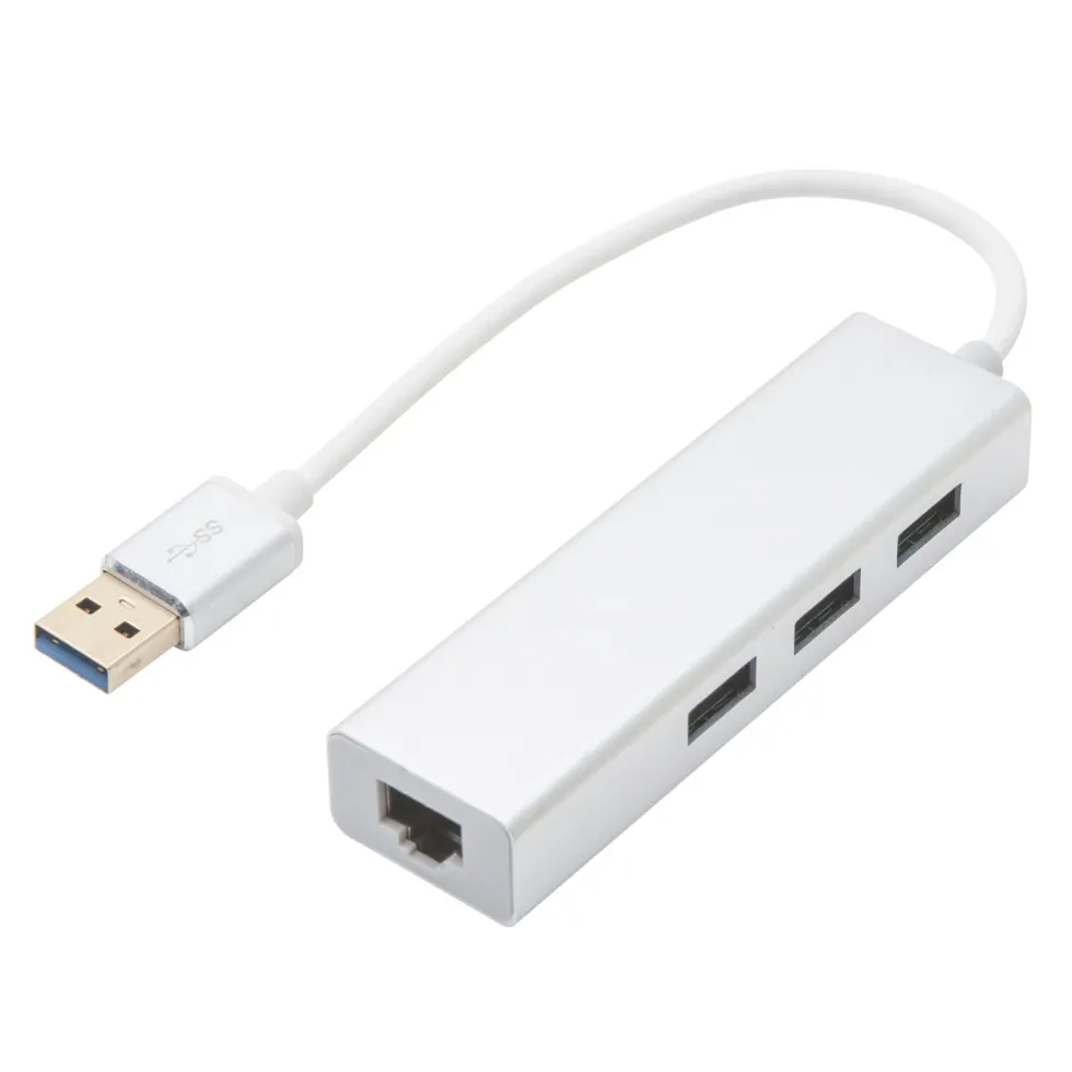 Plexgear Portable 700 USB 5 Gb/s-hub og gigabit-nettverkskort