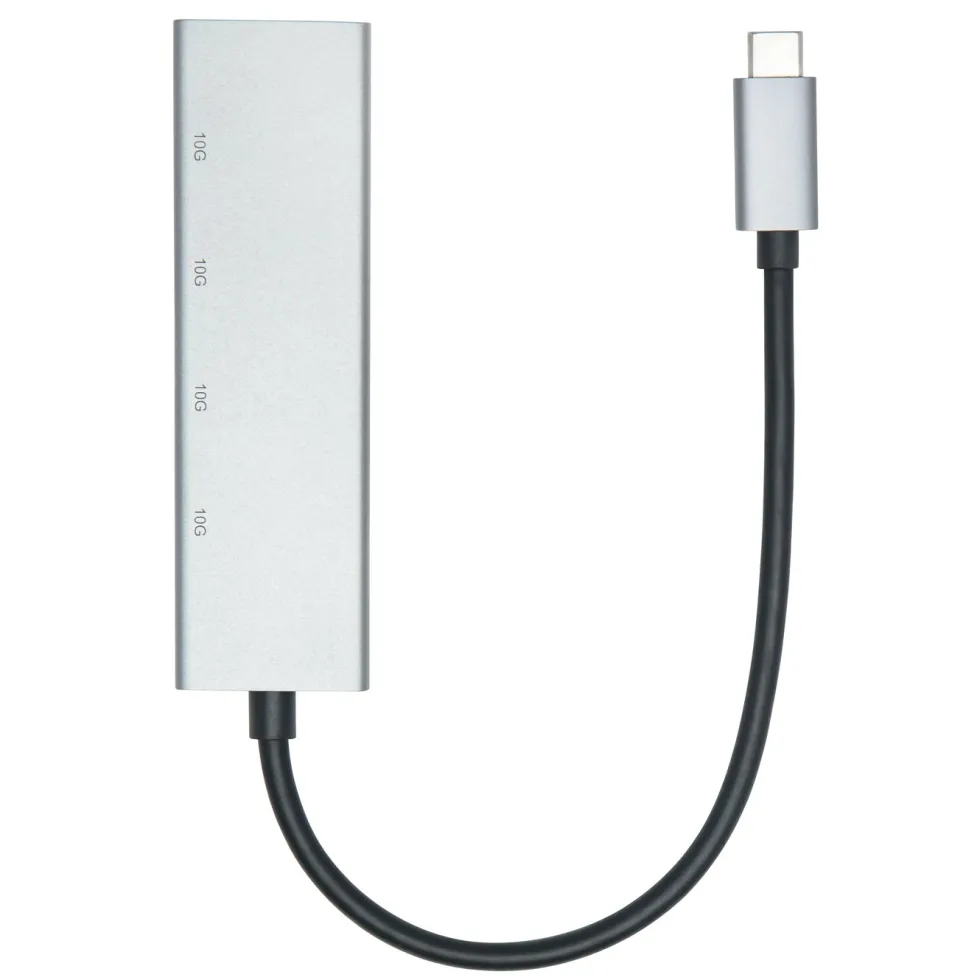 Plexgear USB-C-hub med 4 porter