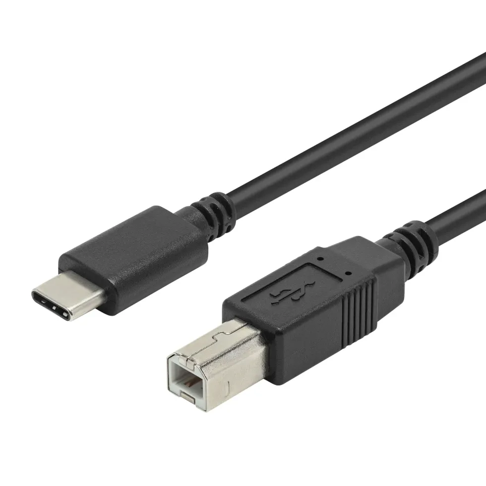 Plexgear USB-C til USB-B 2.0-kabel 2 m