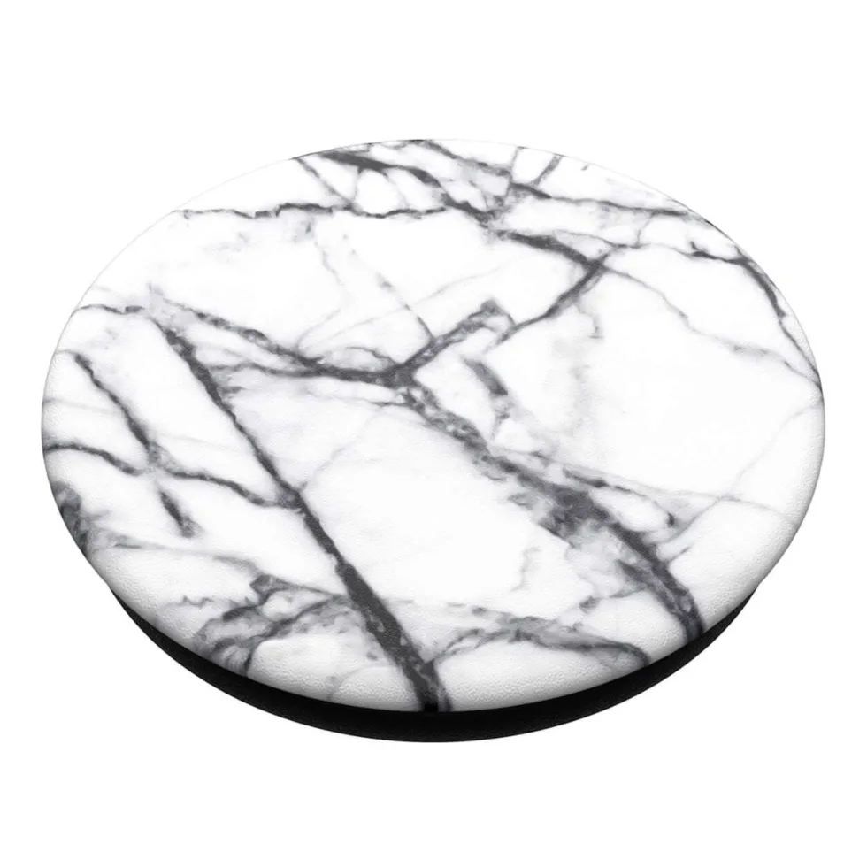 Popsockets Avtakbart grep for mobil White Marble