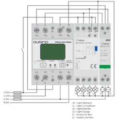 Qubino 3-fas Smart Meter Z-Wave Energimåler
