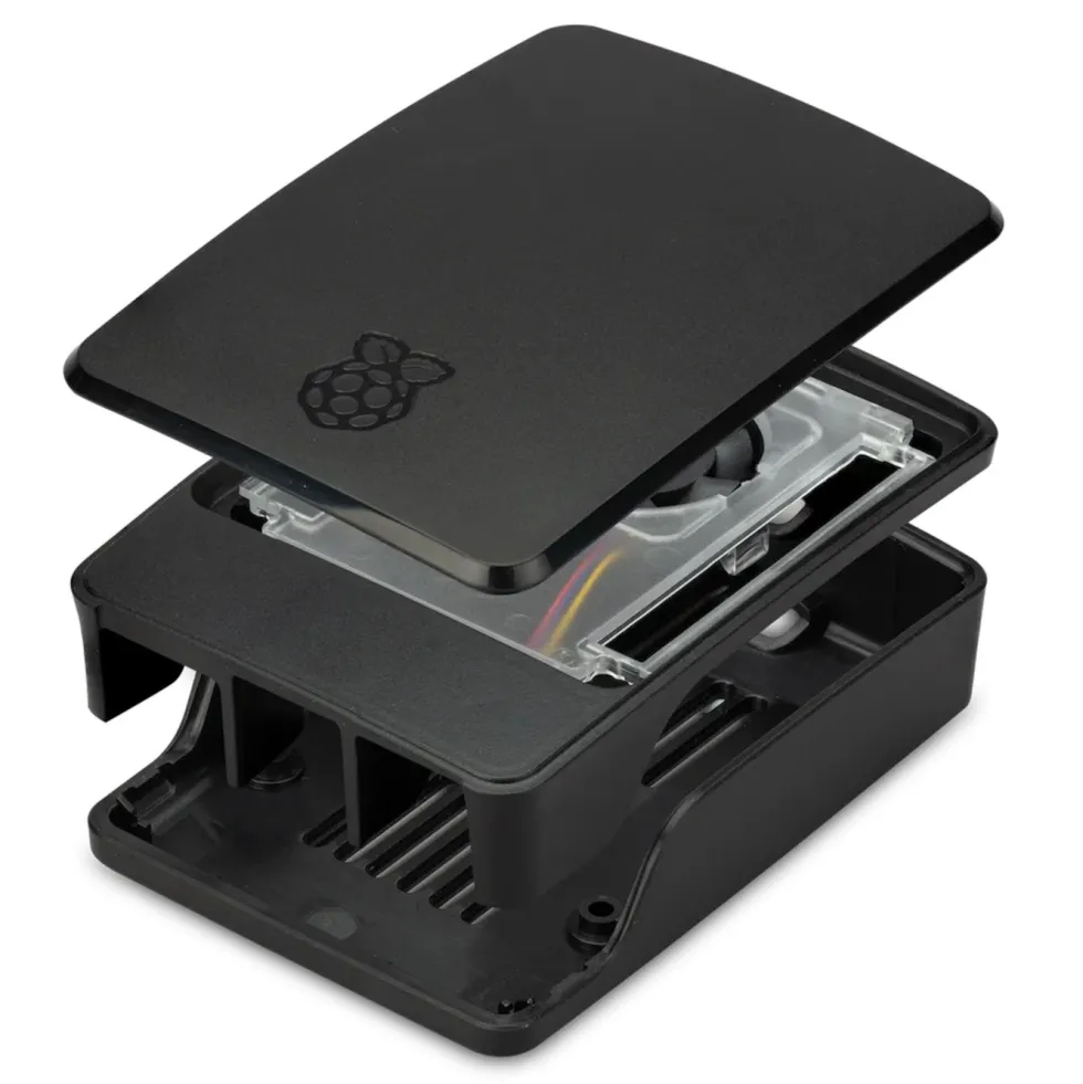 Raspberry Pi SC1159 Kabinett med vifte for Raspberry Pi 5 Model B Black/Grey