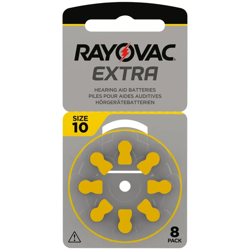 Rayovac Høreapparatbatterier Gul ZA10 8-pk.