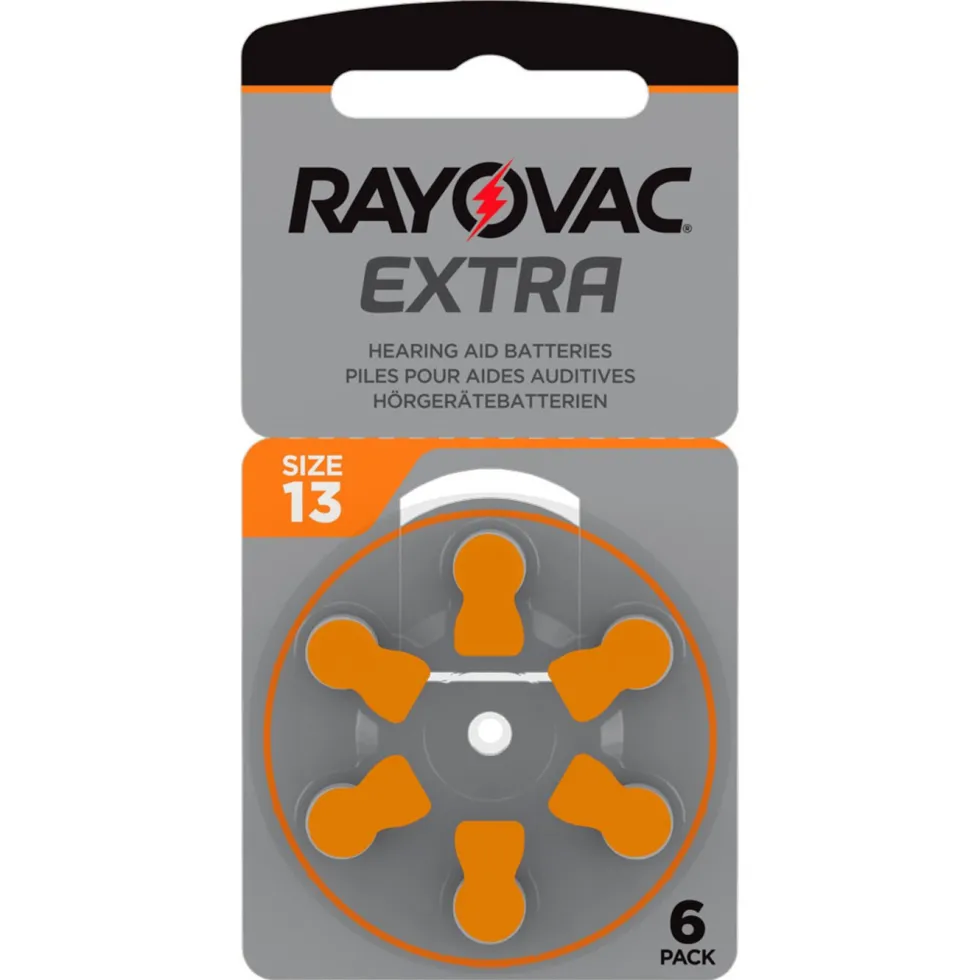 Rayovac Høreapparatbatterier Oransje ZA13 6-pk.