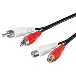 RCA-forlengelseskabel 2x RCA 5 m
