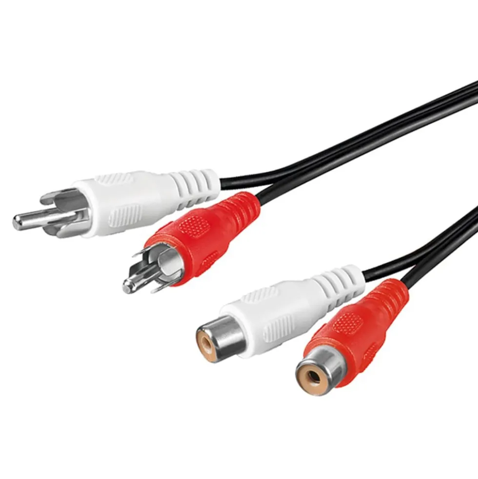 RCA-forlengelseskabel 2x RCA 1,5 m