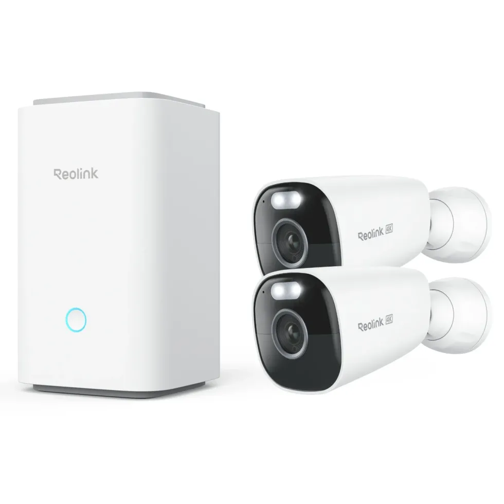 Reolink Home Hub med 2x Argus Eco Ultra 4K-kamera