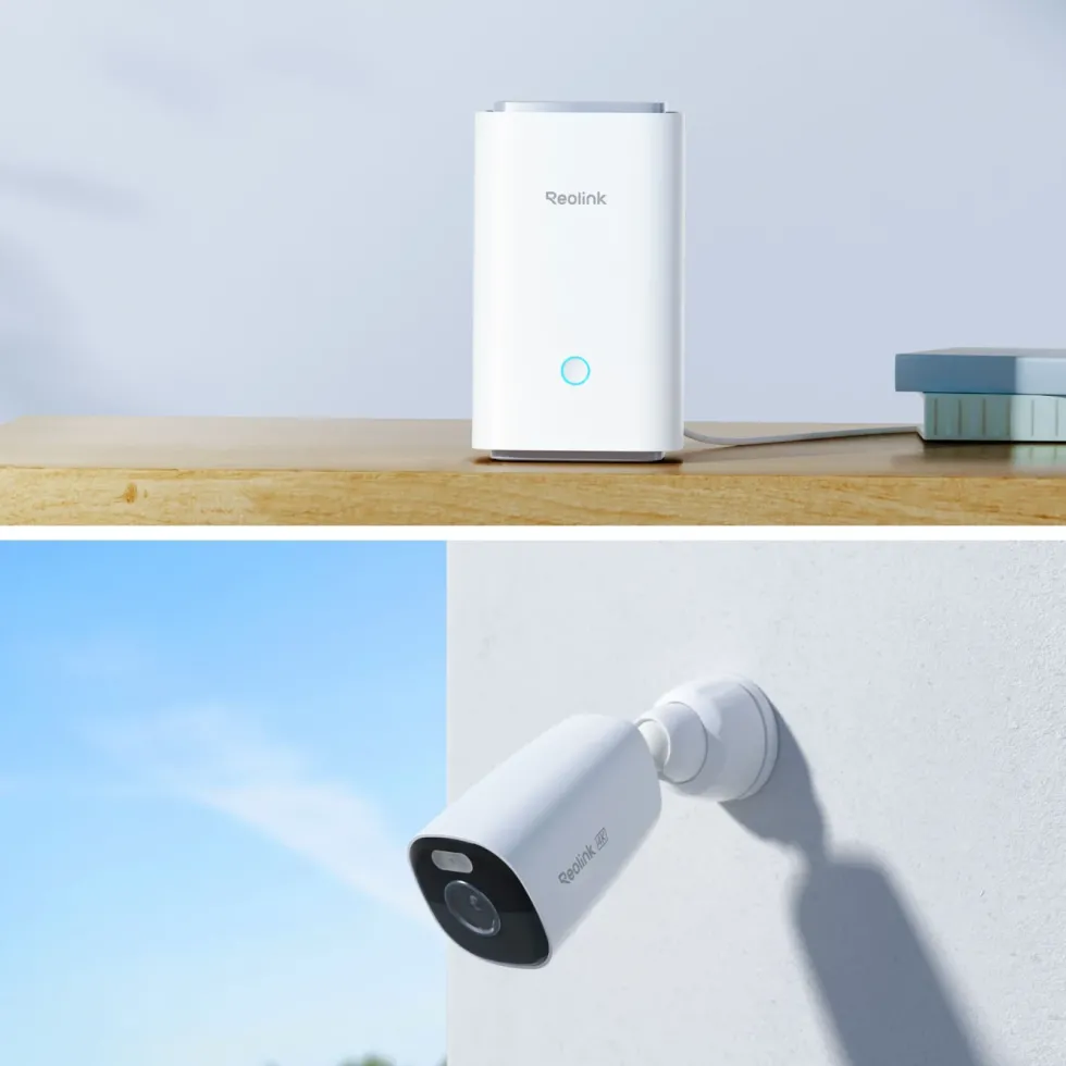 Reolink Home Hub med 2x Argus Eco Ultra 4K-kamera