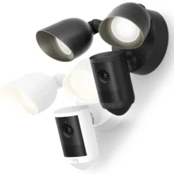 Ring Floodlight Cam Pro overvåkingskamera Retinal 2K Hvit