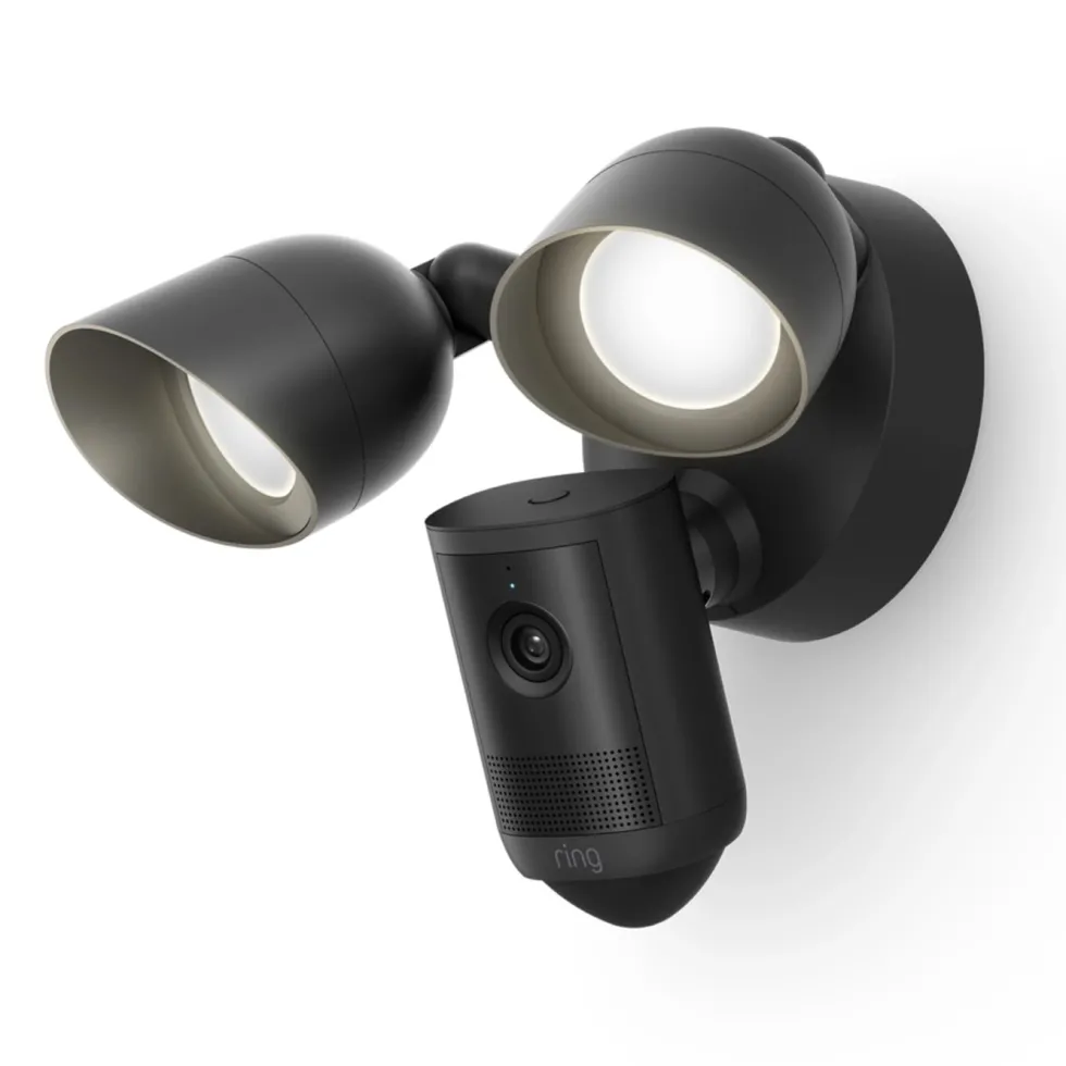 Ring Floodlight Cam Pro overvåkingskamera Retinal 2K Svart