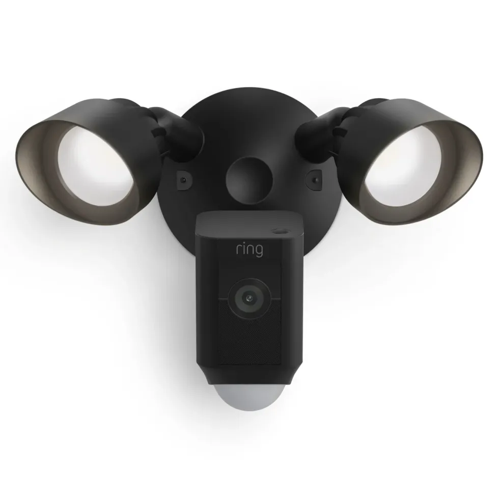 Ring Floodlight Cam Wired Plus Svart