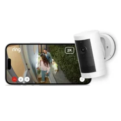 Ring Outdoor Cam Plus Battery - Retinal 2K overvåkingskamera Hvit