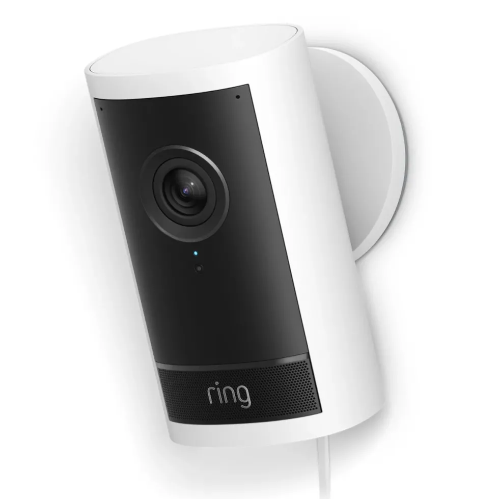 Ring Outdoor Cam Pro Plug-in - Retinal 4K overvåkingskamera Hvit
