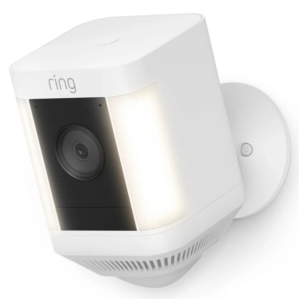 Ring Spotlight Cam Plus Battery Trådløst overvåkingskamera Hvit
