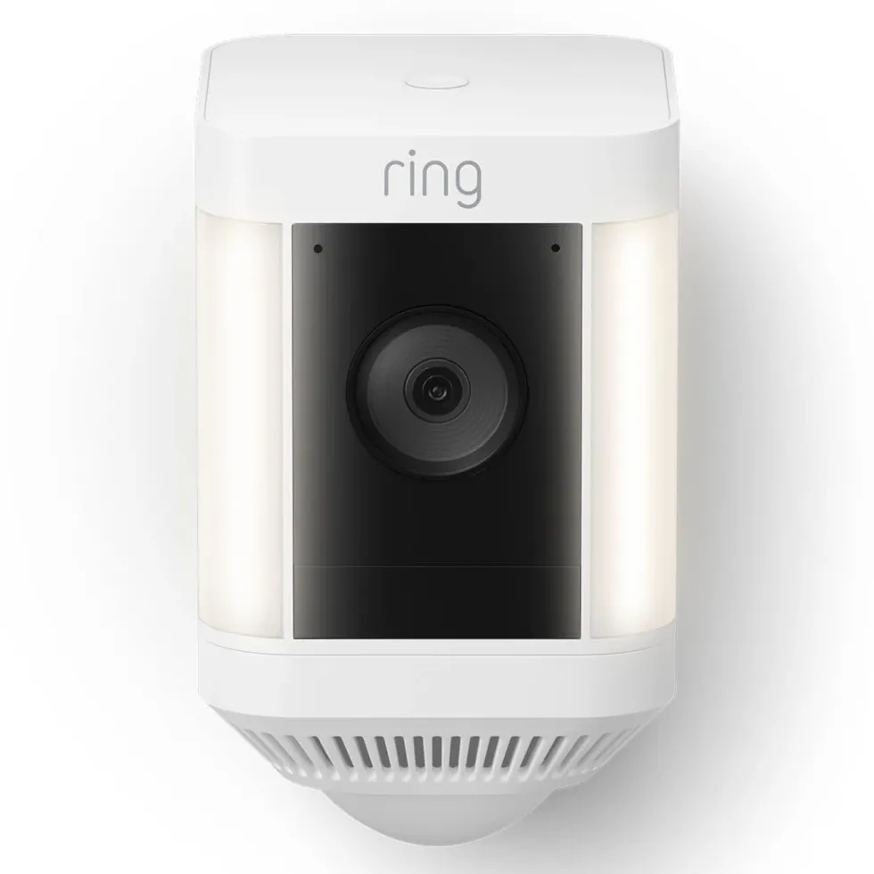Ring Spotlight Cam Plus Battery Trådløst overvåkingskamera Hvit