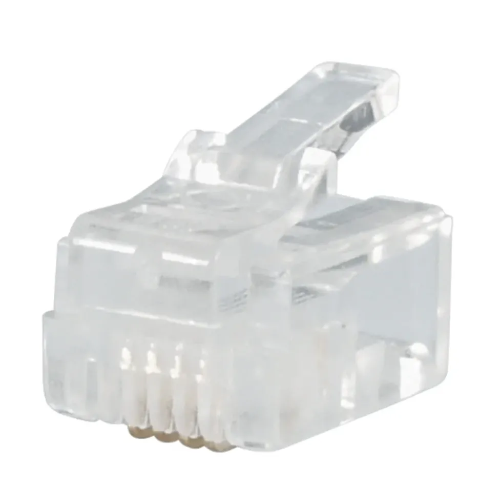 RJ11-kontakt for flat telekabel 10-pk.