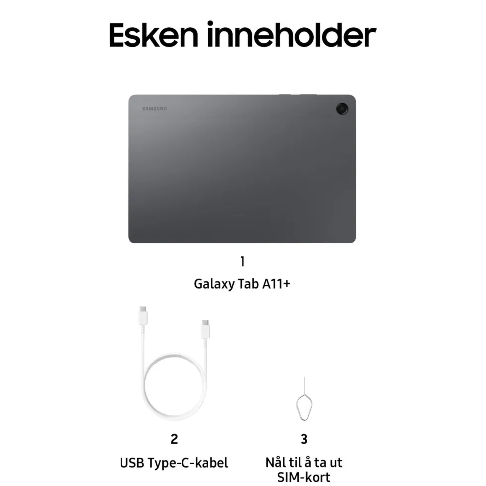 Samsung Galaxy Tab A11+ 11" nettbrett Wi-Fi 128 GB