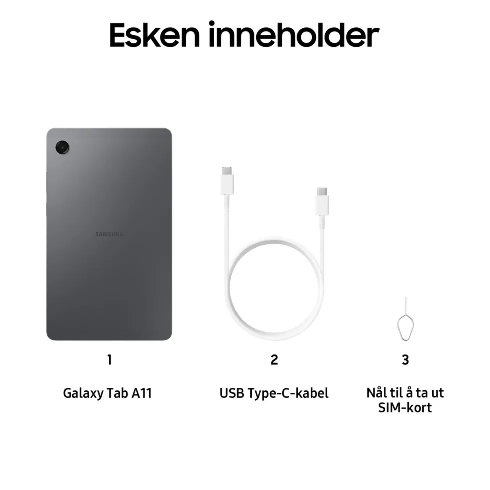Samsung Galaxy Tab A11 8,7" nettbrett Wi-Fi 128 GB