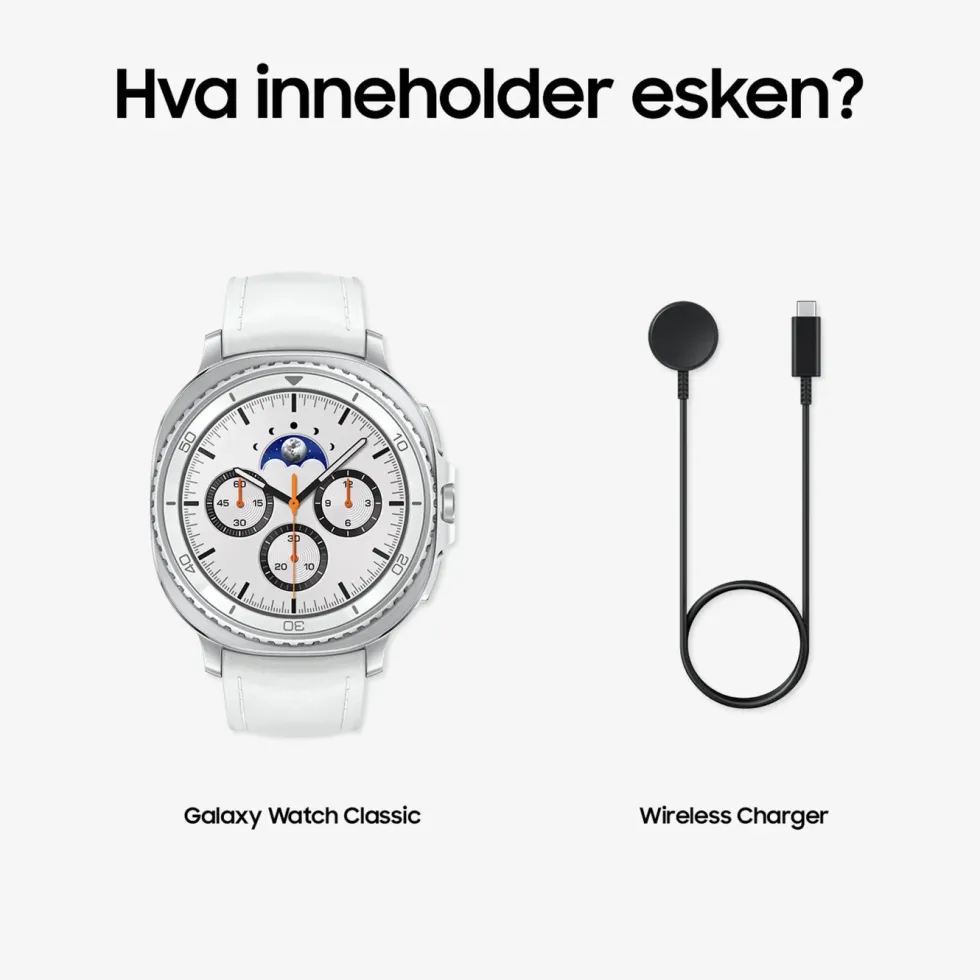 Samsung Galaxy Watch8 Classic 46mm Bluetooth Hvit