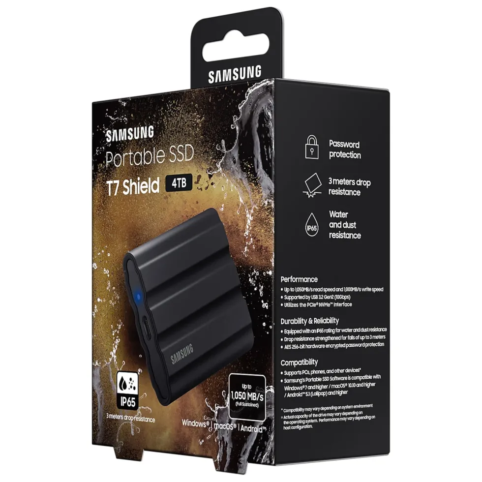 Samsung T7 Shield Ekstern SSD-disk 4 TB