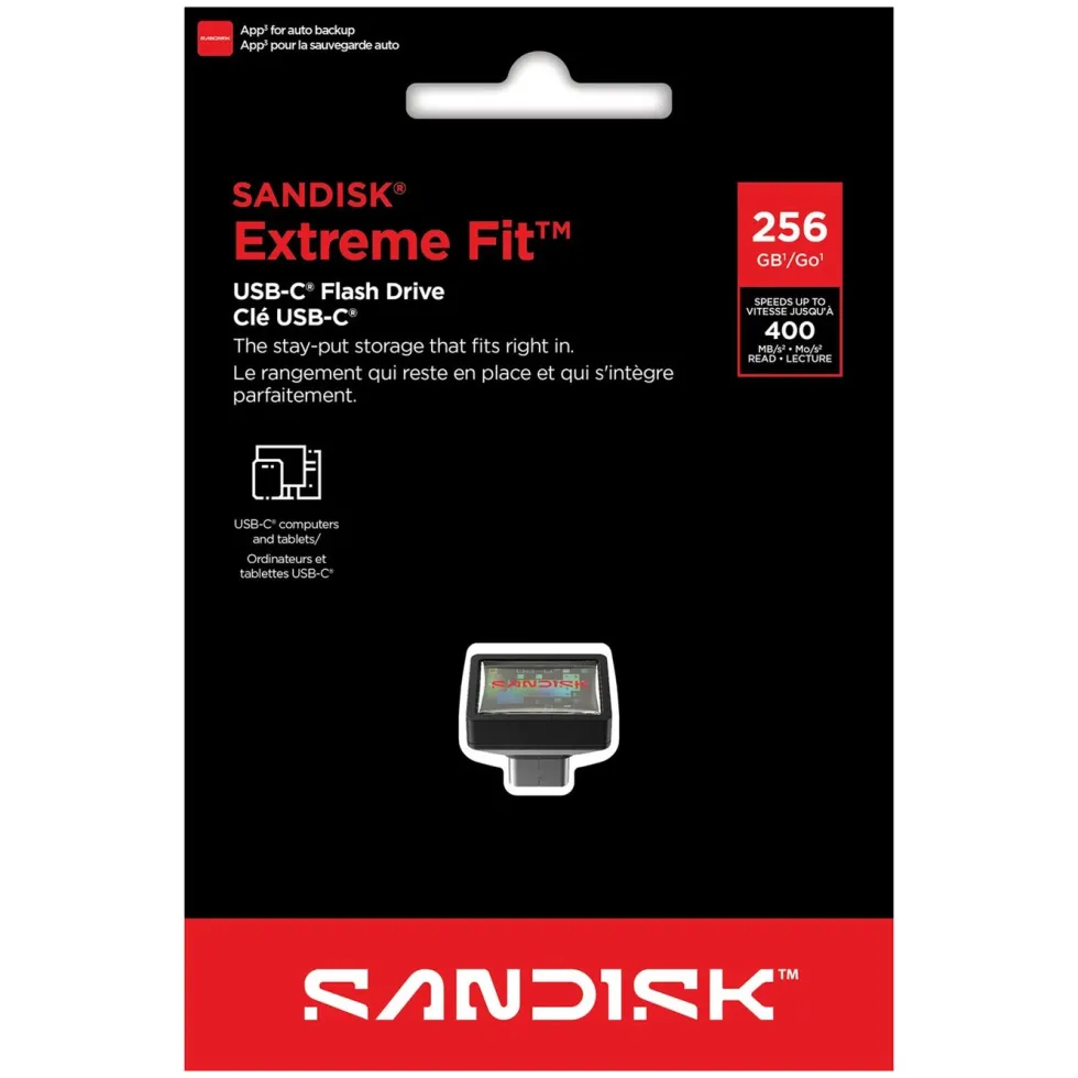 Sandisk Extreme Fit – USB-C-minne 256 GB