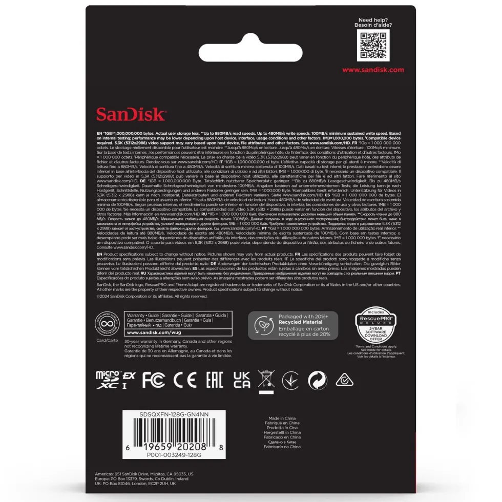 Sandisk SanDisk microSD Express 128 GB