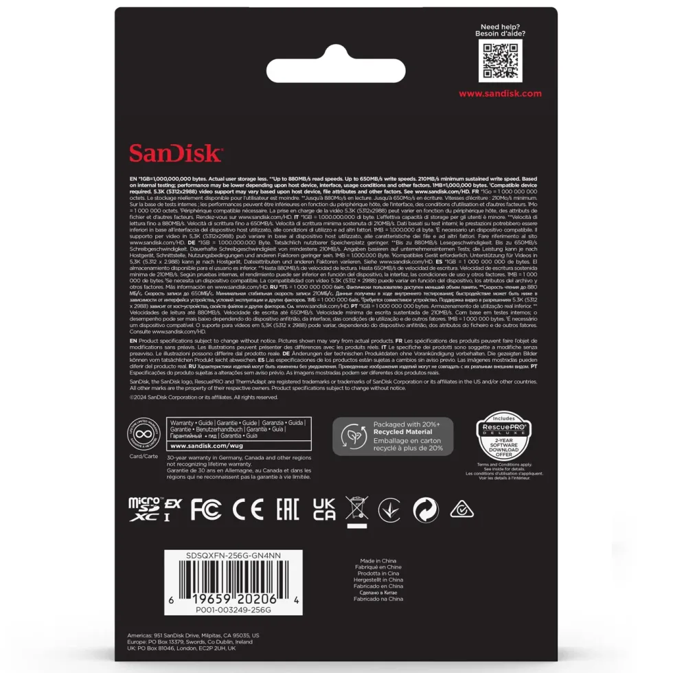 Sandisk SanDisk microSD Express 256 GB