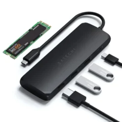Satechi USB-C-multiadapter med SSD-plass Svart