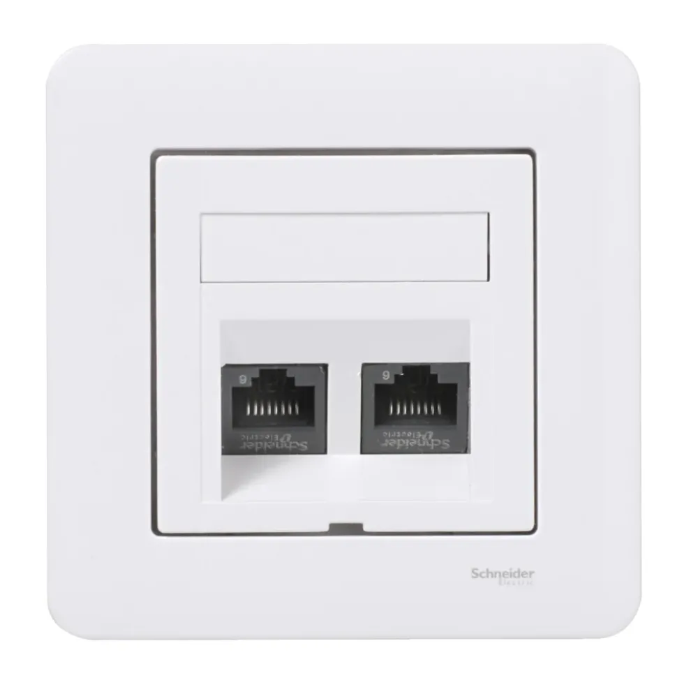 Schneider Electric Exxact Innfelt UTP-nettverksuttak Cat.6 2-porters