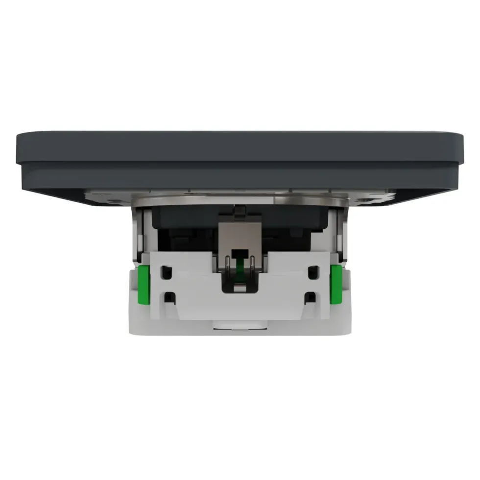 Schneider Electric Exxact Jordet vegguttak med USB-porter Svart