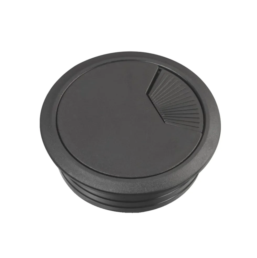 Schneider Electric Kabelgjennomføring for bord 60 mm - Svart 2-pk