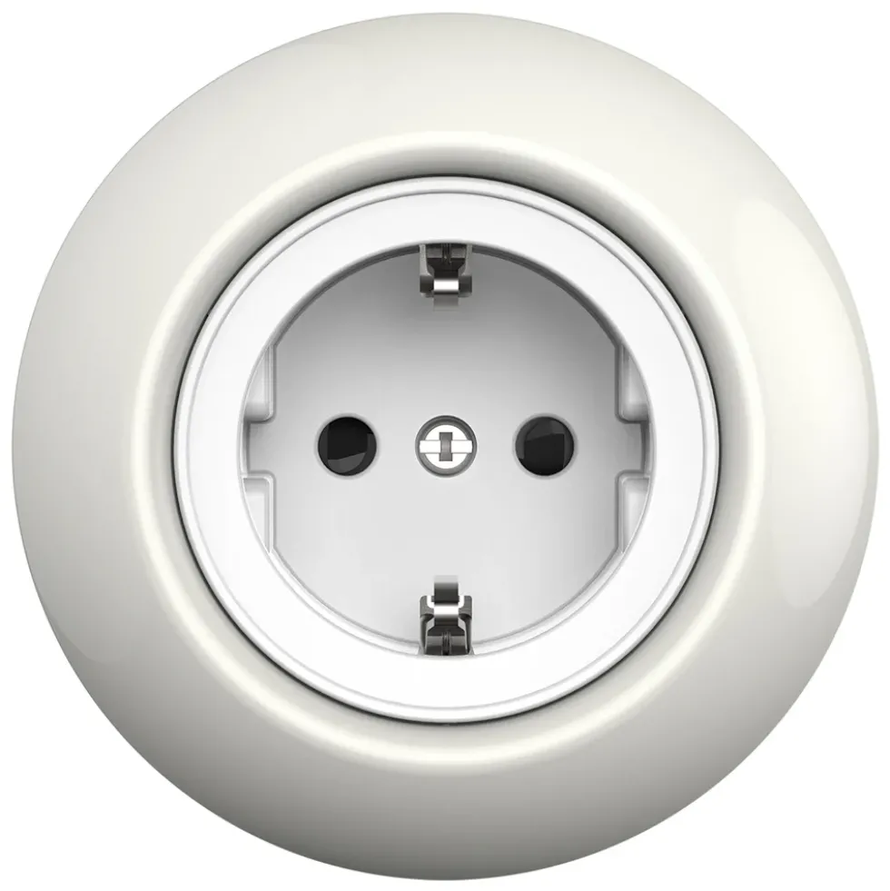 Schneider Electric Renova Jordet vegguttak 1-veis Innfelt Hvit