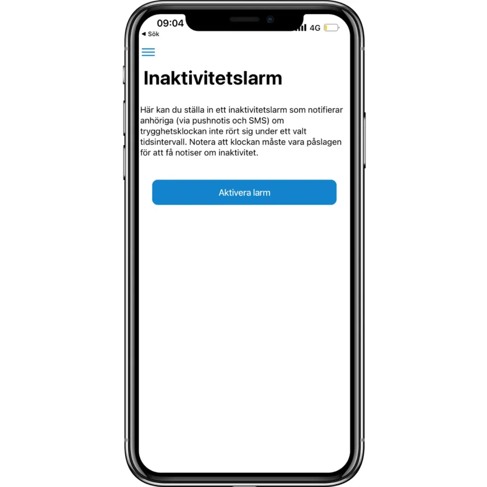 Sensorem Klokke med trygghetsalarm - Svart