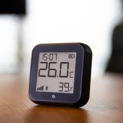 Shelly H&T Gen 3 Termometer og hygrometer Svart