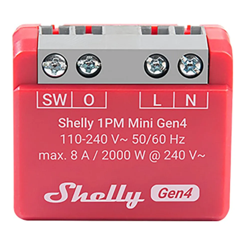 Shelly 1PM Mini Gen4 smart strømbrytermodul