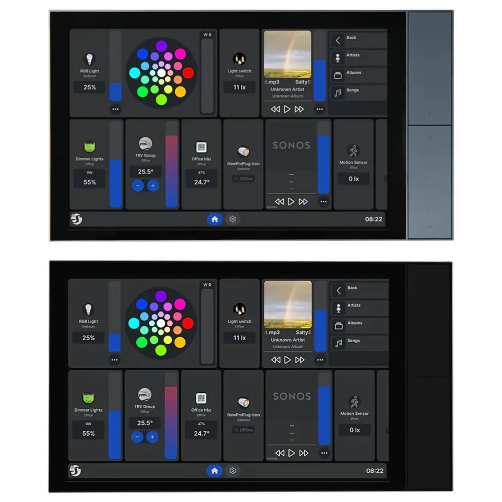 Shelly Wall Display XL smart kontrollpanel Svart
