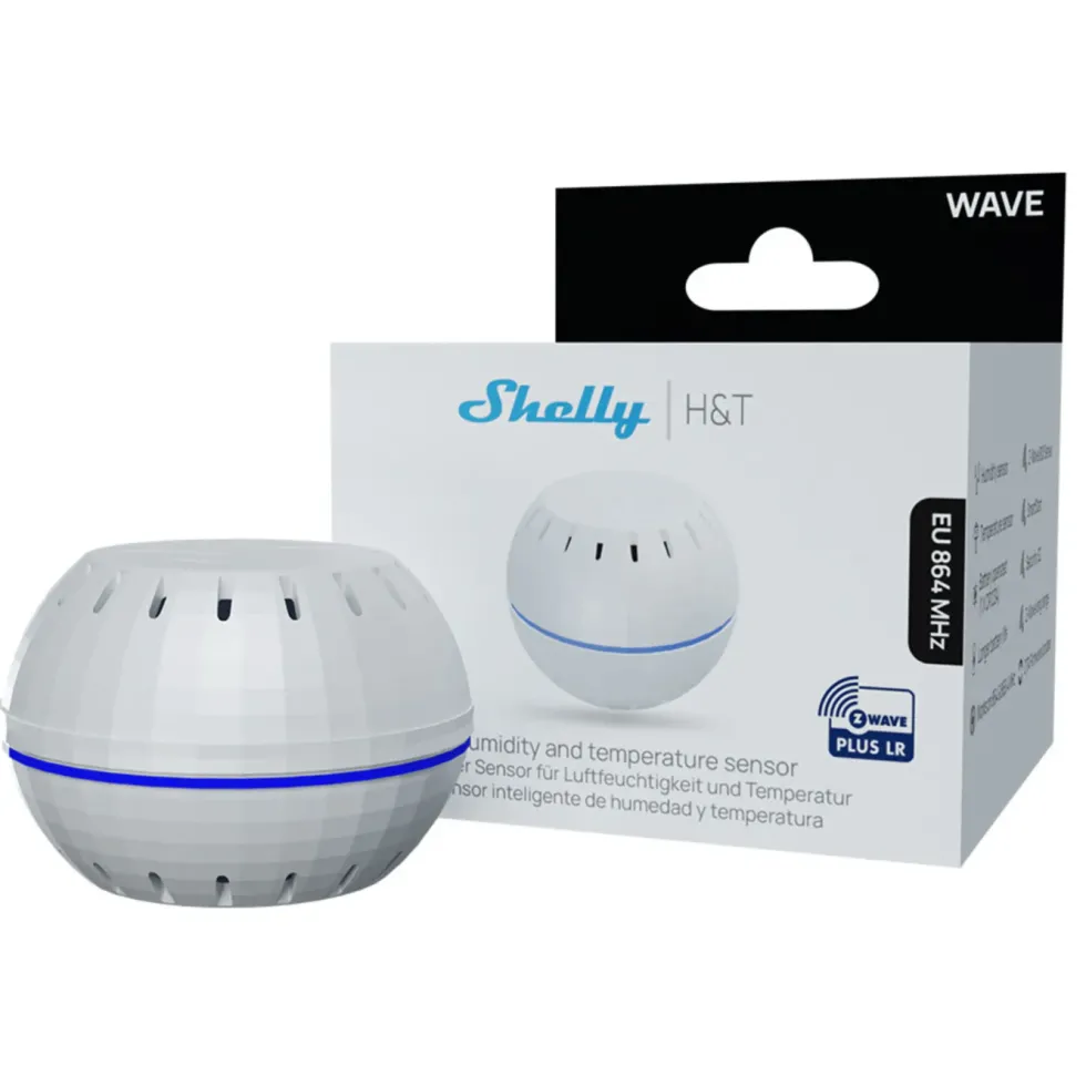 Shelly Wave H&T LR fukt- og temperatursensor