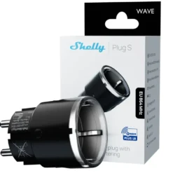 Shelly Wave Plug S LR – smart Z-Wave-plugg med energimåling Svart