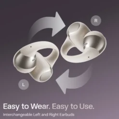 Shokz OpenDots One – trådløse åpne clip-on-hodetelefoner Grå