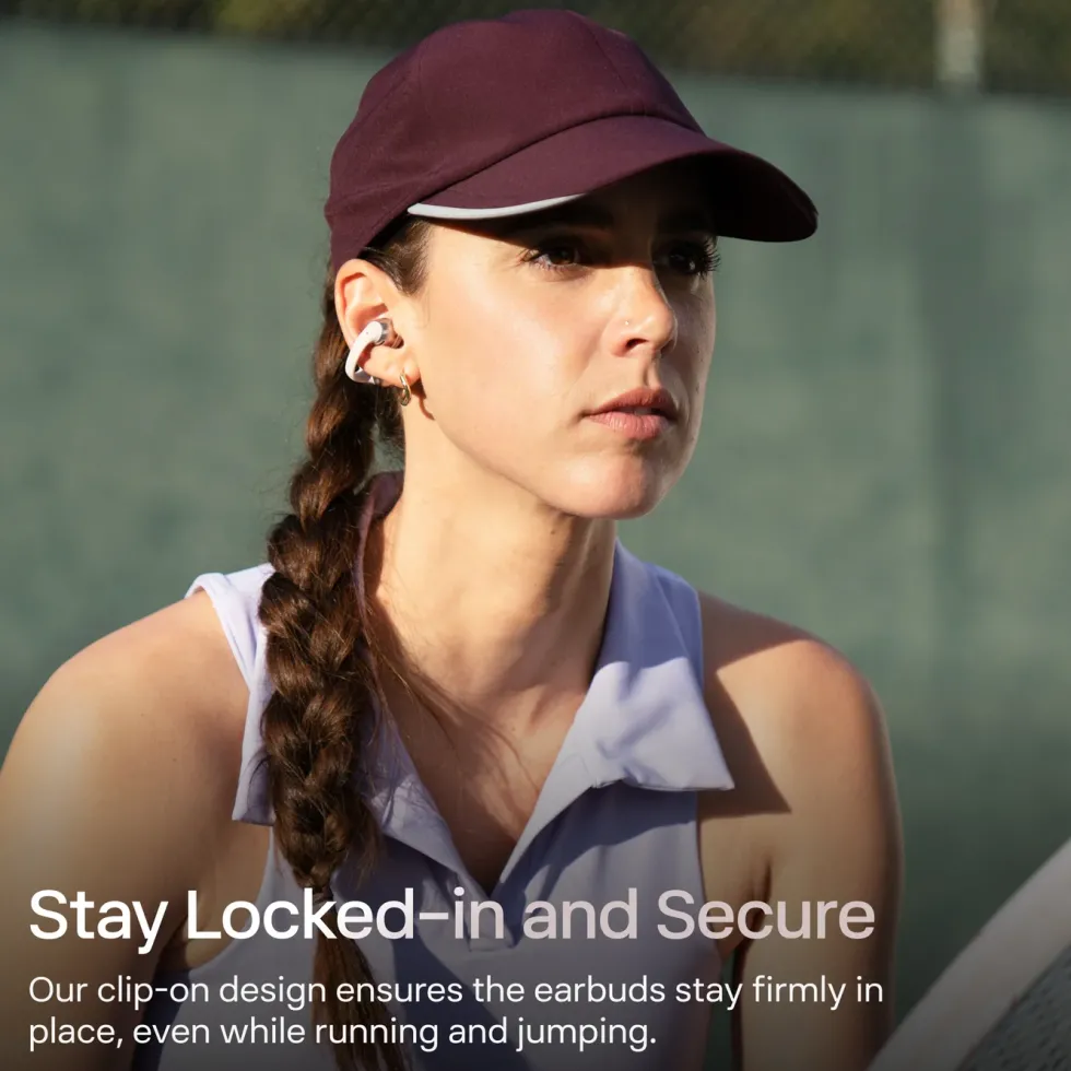 Shokz OpenDots One – trådløse åpne clip-on-hodetelefoner Grå