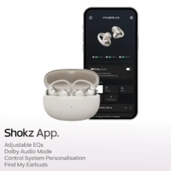 Shokz OpenDots One – trådløse åpne clip-on-hodetelefoner Grå