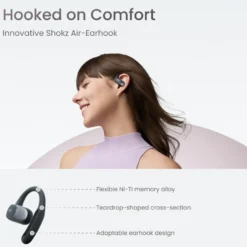 Shokz OpenFit Air Trådløse hodetelefoner Svart
